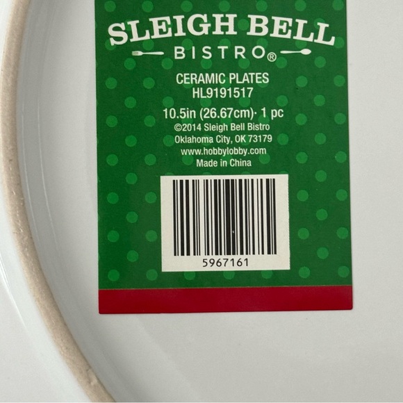 Pastel Christmas Ornaments 10.5” Ceramic Plate - Spectrum Designz Hobby Lobby - Picture 8 of 8